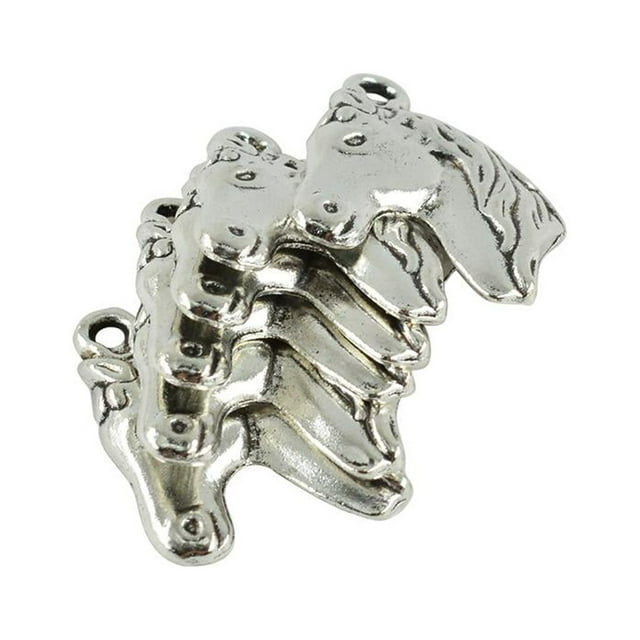 20 piezas de caballo ecuestre occidental Plata tibetana