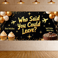 thumbnail image 5 of Farewell Party Event Decorations Best Wishes Celebration Banner with Cupcakes and Balloons Retirement Party Backdrop Who Said You Could Leave Indoor Outdoor, 5 of 6