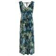 thumbnail image 4 of GORHGORH Vocation Bohemian Women Maxi Dress Floral Print Sleeveless Halter Sexy Backless Leisure Dress, 4 of 4