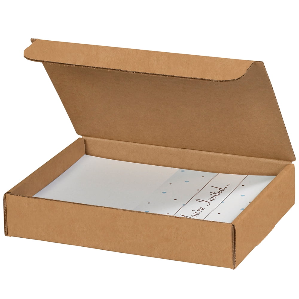 Pack of 50 White 6 inch x 6 inch x 1 1/4 inch Literature Mailers 