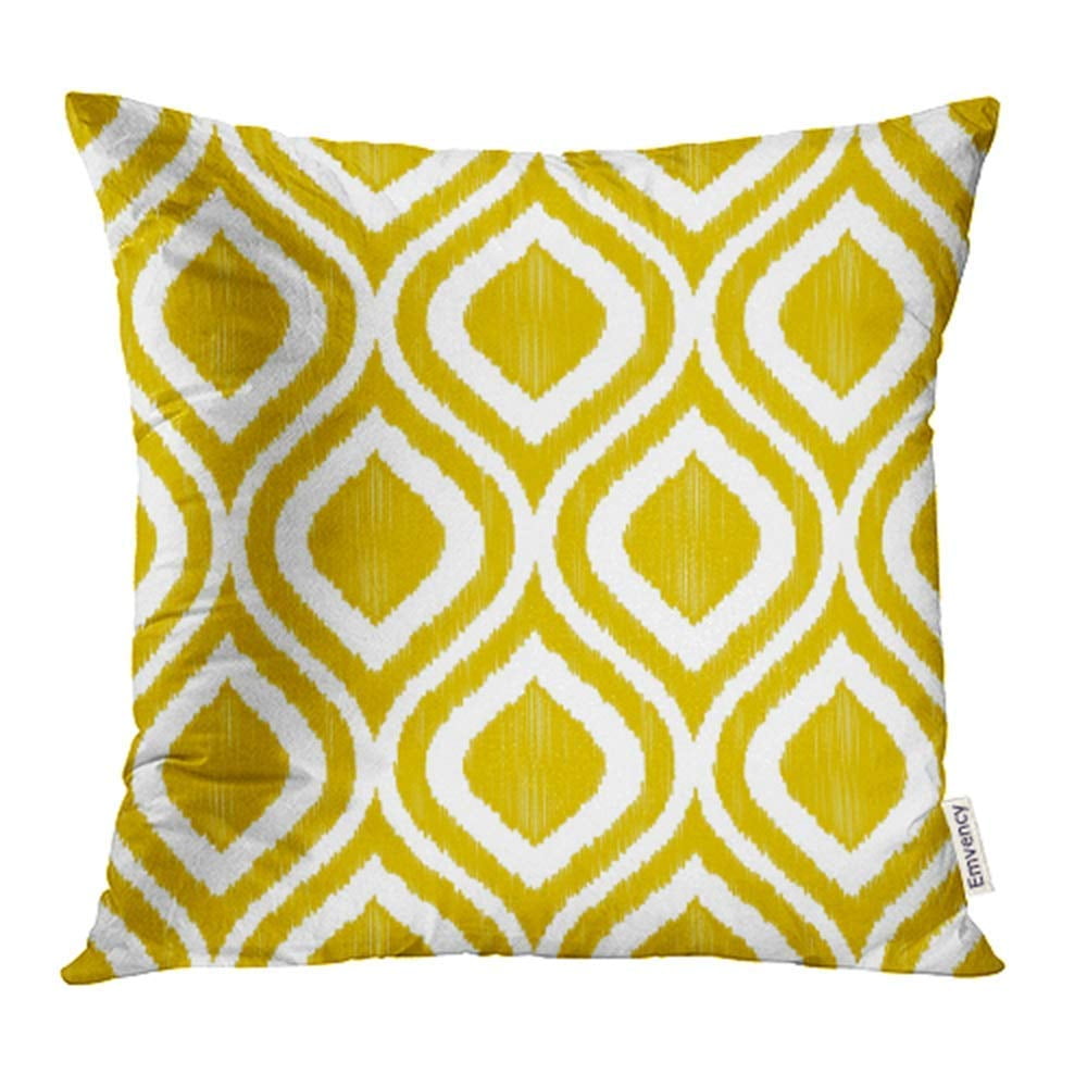ARHOME Yellow Ikat Pattern Colorful Abstract Artistic Bright Color