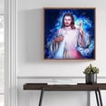 thumbnail image 4 of Kit de pintura de diamante 5D Jesús, Padre celestial y religioso, bordado de cristal, punto de cruz, obra de arte decorativa de diamante redondo, 14x14 pulgadas, 4 of 5