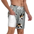 thumbnail image 2 of Sigee Funny Beagle Active Dog Print Mens Swim Trunks with Compression Liner Quick Dry Swim Stretch Beach Shorts with Pockets,S-3XL, 2 of 7