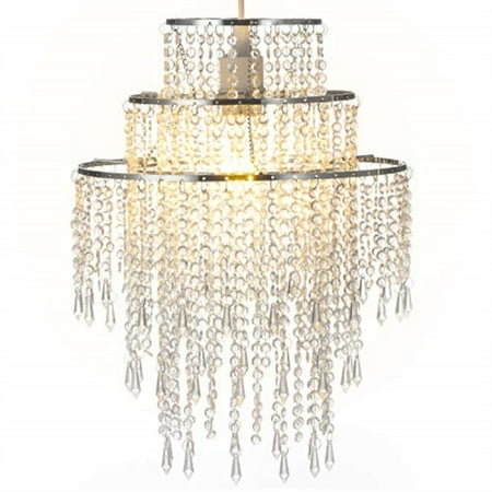 SUNLI HOUSE 3 Tiers Sparkling Acrylic Iridescent Beaded Pendant SUNLI HOUSE 3 Tiers Sparkling Acrylic Iridescent Beaded Pendant