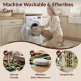 thumbnail image 5 of Design&I 2'x3' Washable Accent Rug Vinyl Record Vintage Cassette Retro Music Border Round Cd Disc for Kitchen, Pet Station, Friendly & Non-Slip Built-In Grip, 5 of 7