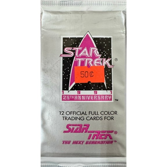 1991 Star Trek 25th Anniversary Trading Cards Series 1 Unopened Pack (12 cards/pack)