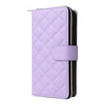 thumbnail image 3 of Compatible for iPhone 13 Wallet Case, Crossbody Strap PU Leather Folio Phone Cover, Zipper Handbag Purse with Card Holder Lanyard Flip Stand for iPhone 13, Purple, 3 of 10