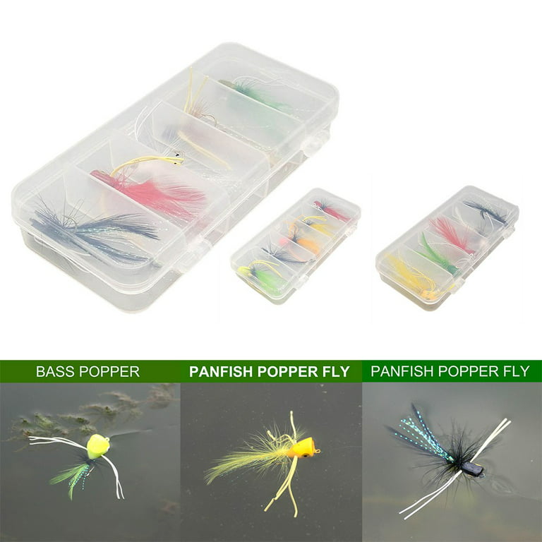 Ana 5pcs Dry Fly Fishing Poppers Lure Bait Foam Float Fly Hook Topwater Fly  Bait
