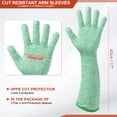 thumbnail image 2 of Uxcell Cut Resistant Sleeves with Gloves, Arm Protection Sleeve HPPE for Kitchen, Welding, Farming Green 17 Inch, 2 of 7
