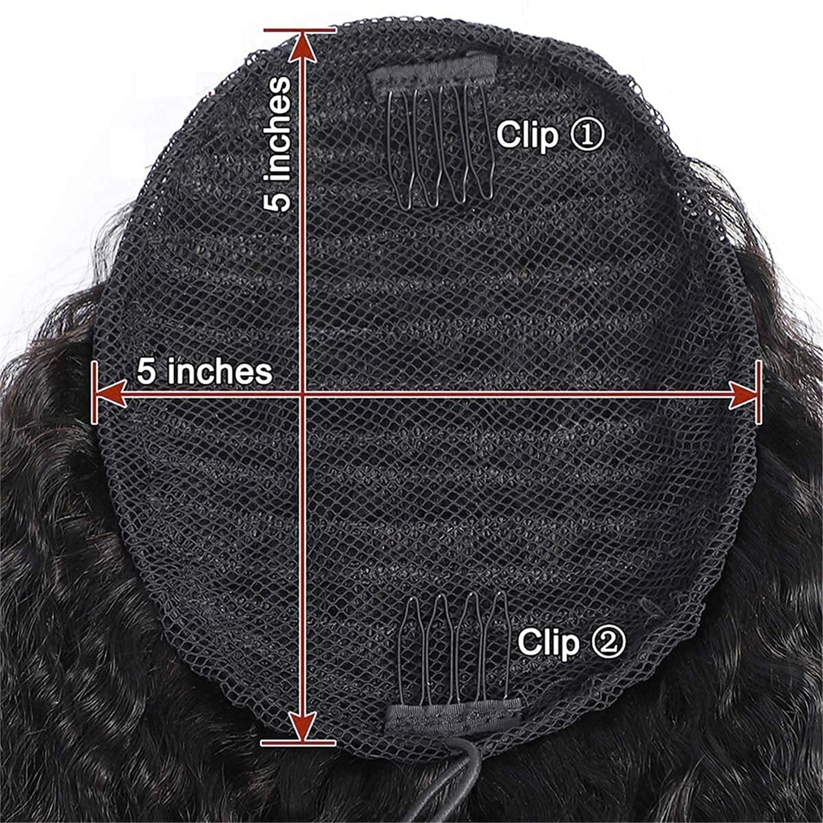 Straight Ponytail Brazilian Remy Human Hair Extension Wrap Around Drawstring In Ponytail for Women
