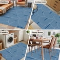 thumbnail image 5 of 3'x5' Rug for Living Room Bedroom, Navy Blue Ombre Washable Area Rugs Non-Slip Carpet Mats, Farmhouse Stripes Modern Abstract Art Indoor Low Pile Area Rug Runner for Kitchen, Mudroom, 5 of 8