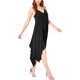 thumbnail image 1 of Vestido sin mangas bar III con dobladillo de pañuelo para mujer negro extragrande, 1 of 1