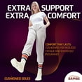 thumbnail image 4 of F|B Striped Retro Crew Socks for Women - Pair of 5 Triple Striped Socks Women with Terry Cushioned Sole, 4 of 6