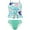 Green, variant on Uccdo Teen Girls Padded Swimsuit Set, Little Girl Sleeveless Ruffled Bathing Suits Swimwear, 2 Pieces, 4-14T
