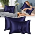 thumbnail image 2 of Tkrady 2pc Silk Pillowcases Bedclothes Single Student Dormitory Household Pillowcases, 2 of 6
