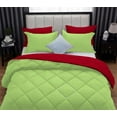 thumbnail image 6 of D.N.G. BEDDINGS 1 Piece Luxury Reversible Diamond Pattern Comforter Premium Super Soft, All Season 800 TC, 100% Egyptian Cotton Twin/Twin XL Size Sage/Red Solid Color, 6 of 7