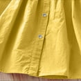 thumbnail image 7 of ShomPort Kids Girls Cotton Dress with Pockets Summer Breathable Round Neck Short Sleeve Button Midi Dress, 7 of 7