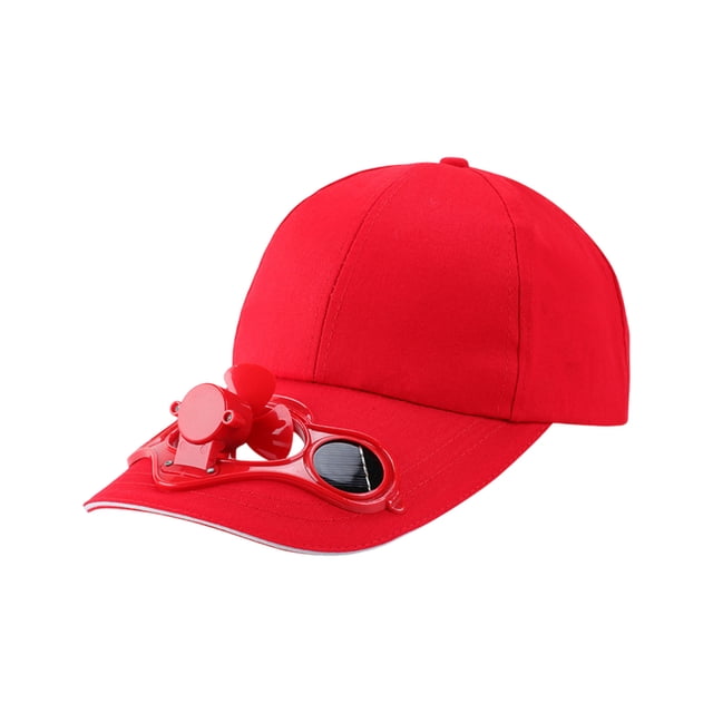 Maoww Solar Powered Fan Hat Durable Versatile Portable Convenient For All Activities Professional Sun red
