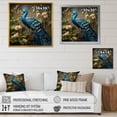 thumbnail image 4 of Designart "Graceful Elegance Displayed By A Peacock IV" Animals Peacock Floater Framed Wall Art Living Room, 4 of 5