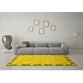 thumbnail image 3 of Ahgly Company Indoor Square Oriental Yellow Traditional Area Rugs, 4' Square, 3 of 4