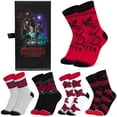 thumbnail image 1 of Calcetines redondos Stranger Things para mujeres y adolescentes, tallas 35-40, paquete de 5, 1 of 6