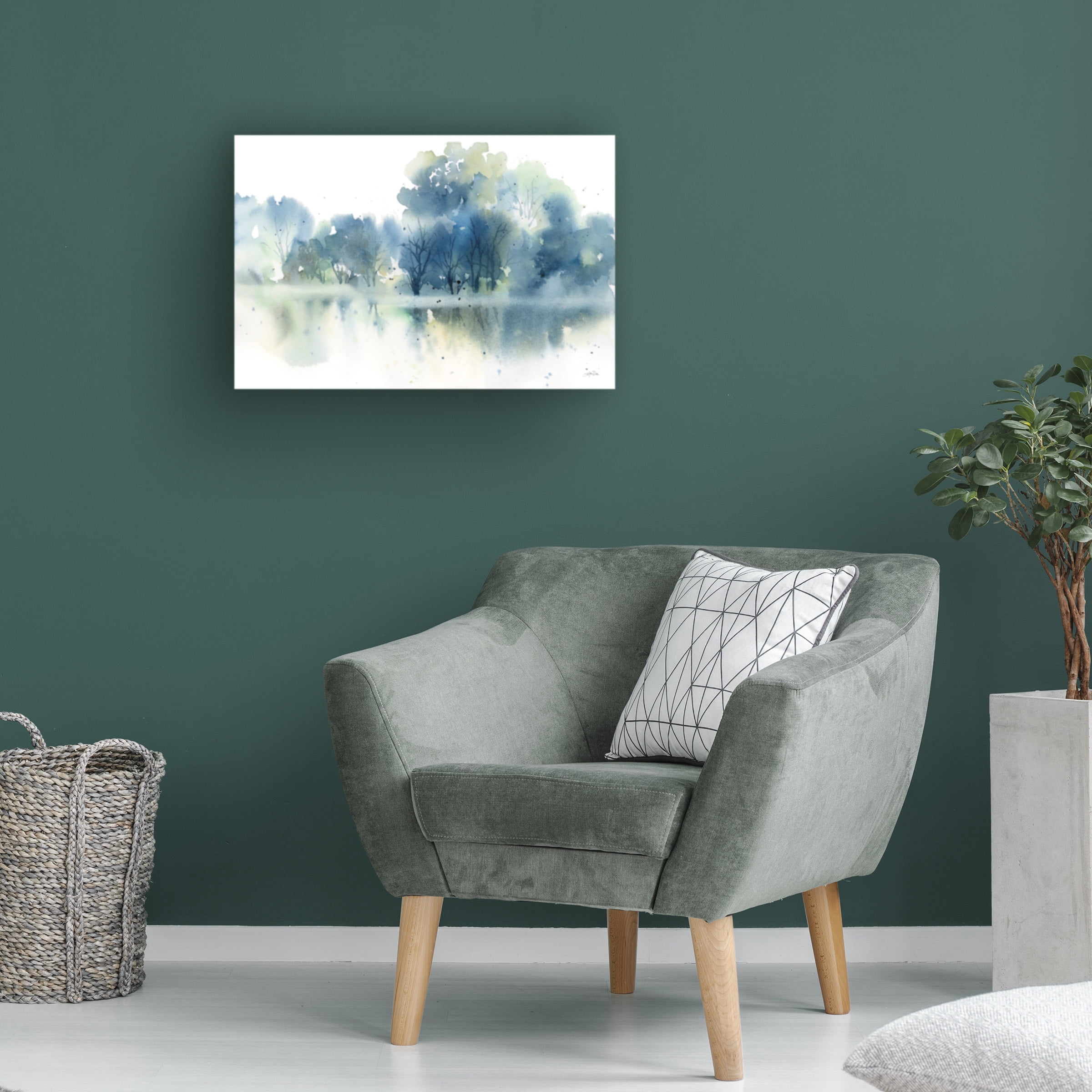 Katrina Pete 'Blue Pond Reflections' Canvas Art