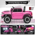 thumbnail image 5 of RAM 1500 24V Powered Ride on Cars for Kids, Extra large Real 2 Seat Ride on Toys with Remote Control, LED Light, MP3 Player, Electric Vehicles Ride on Truck for Boys Girls Gifts, Pink, 5 of 10