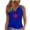 Blue, variant on Women's Canada Independence Day Maple Leaf Partial Print V-Neck Sleeveless Top T-Shirt