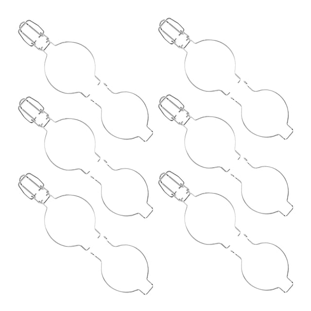 CRILSTYLEO 6Pcs Stainless Steel Wire Clip Jar Clips for Glass Can Sealing High Efficiency Airtight Clamp