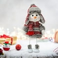 thumbnail image 4 of Liamobondopolis Mini Snowman Doll with Santa Hat Christmas Decorations Cute Holiday Figurine for Home Tabletop Tree Festive Decor, 4 of 7