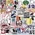 thumbnail image 1 of 52Pcs Baseball Sports Themes Waterproof Stickers for Water Bottle Cup Laptop Bike Skateboard Luggage Box Vinyl Graffiti Patches BRJHSL, 1 of 4