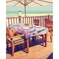 thumbnail image 2 of Fsddascl Spring Lavender Outdoor Tablecloth - 60x102 Inch Rectangle Dining Table Cover, Butterfly Purple Farmhouse Floral Leaf Waterproof Outdoor Table Cloth with Umbrella Hole & Zipper for Patio, 2 of 7