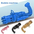 thumbnail image 3 of Bubble Making Machine Kids Plastic Bubble Maker Outdoor Party bubble maker bubble Electric Bubbler Children Toy, Blue, 3 of 7