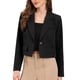 thumbnail image 4 of BLAZER CORTO CHIC INSPIRE para Mujer, Chaqueta de Oficina con Solapa, Manga Larga, Blazers de Negocios XL Negro, 4 of 6