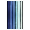 Superior Faded Stripes Cotton Absorbent Oversized Beach Towel, Blue