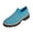 Blue, variant on Women's Knit Rhinestone Platform Sneakers Breathable Mesh Round Toe Slip On Lug Sole Loafers Lightweight Walking Sport Casual Shoes