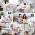thumbnail image 5 of 3 Piece Happy Birthday Duvet Cover Set Full Size, Microfiber Comforter/Quilt Cover with Corner Ties and 2 Pillowcases, Colorful Balloon Gifts Patterns All Season Soft Bedding with Zipper Closure, 5 of 8