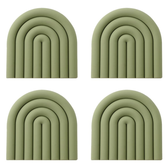 4pcs Silicone Trivets for Hot Dishes-Colorful Pot Holders, Heat Resistant Mats