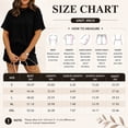 thumbnail image 2 of Carlikeit Casual Summer Matching Set for Women, Ribbed Short Sleeve Top and Shorts Outfit with Pockets, Loose Fit Cruise and Vacation Lounge Set, 2 of 6