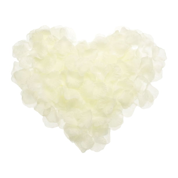 Uxcell 500 piezas de pétalos de rosa artificiales, pétalos de flores de seda falsa para decoración de bodas, fiestas, propuestas y aniversarios, blancos