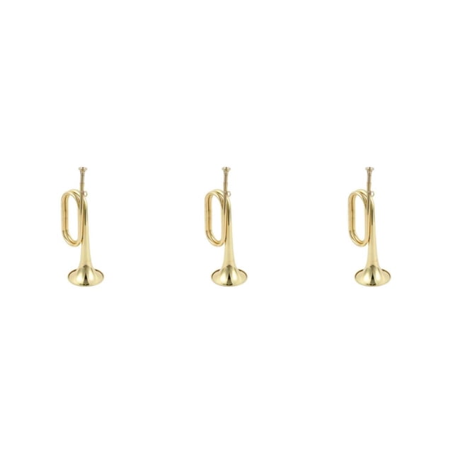 Billuyoard Casa adultos niños portátil Metal B Flat Bugle llamada batalla trompeta fiesta desfile marcha banda trompetas instrumento de viento Type1 NO1