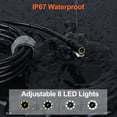 thumbnail image 4 of Industrial Endoscope  Handheld Borescope Snake Inspection Camera with 6 LED Lights  6.6ft Semi-Flexible Cable  IP67 Waterproof, 4 of 9