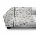 thumbnail image 3 of Hedgehog Soft Flannel Fleece Throw Blanket, Sketch Art Mushrooms and Forest Animals with Dots Artwork, Cozy Plush for Indoor and Outdoor Use, 70" x 90", Pale Orange Pale Grey, by Ambesonne, 3 of 6
