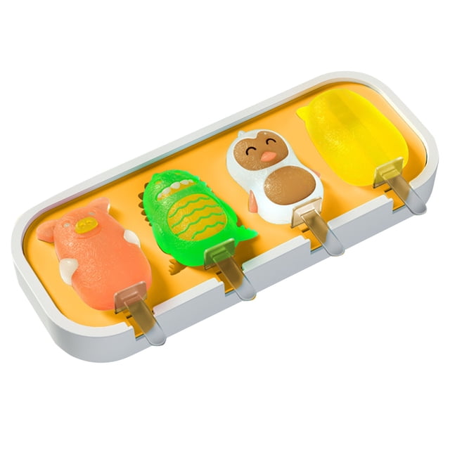 Moule à Glaçons Moins de 5 Ensemble de 4 Pcs Fabricant de Popsicles en Silicone Fait Maison Moules à Glaçons Faciles à Démouler Réutilisables Moules à Glaçons DIY