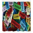 thumbnail image 3 of Ambesonne Colorful Shower Curtain, Words Composition Love, 69"Wx70"L, Multi, 3 of 5
