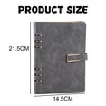 thumbnail image 2 of Business office notebook loose-leaf notepad student imitation leather 6 rings, 2 of 5