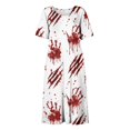 thumbnail image 4 of Halloween Summer Dresses for Women 2026 Comfy Funny Halloween Party Graphic Wedding Dress Short Sleeve Trendy Loose Fit Flowy Midi Halloween Costumes Dresses White XL, 4 of 6