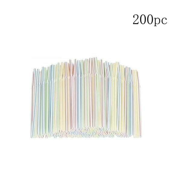 Rbaofujie Pailles à Café 200/300/400/500 Pcs Pailles Jetables en Plastique Colorées Pailles Flexibles pour Boissons de Banquet et de Bar Pailles en Papier