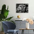thumbnail image 3 of Acheng Black and White Owl Canvas Wall Art Bird Decor Forest Wise Man Pictures on Canvas Wall Art for Home Office Decorations Living Room Bedroom and Kitchen Decor Framed Canvas Prints 16x12inch, 3 of 6