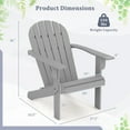 thumbnail image 3 of Gymax 2PCS Patio Adirondack Chair w/ Inclined Seat High Backrest & Wide Armrests Gray, 3 of 5